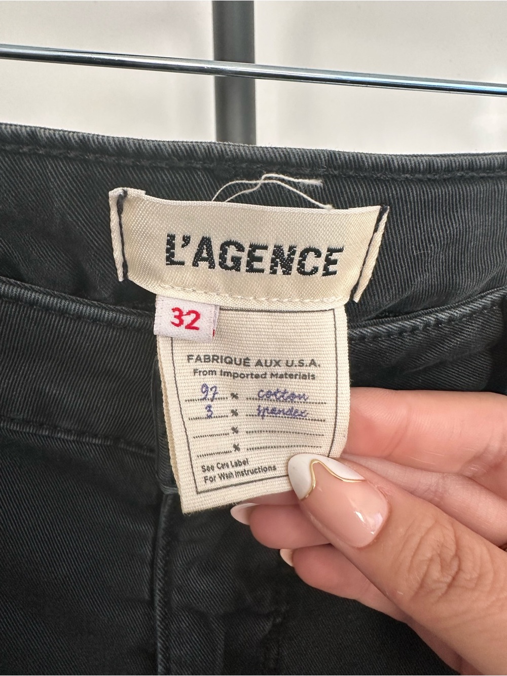 GUC L'AGENCE Montgomery Skinny Cargo Pants Ankle Zip Charcoal Black 32 $245 MSRP - Picture 5 of 6